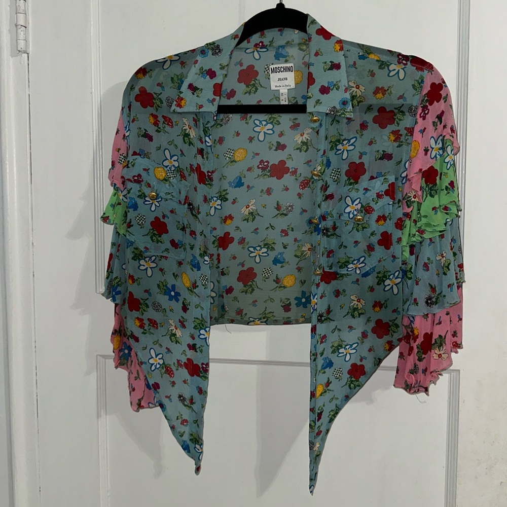 Moschino Floral Ruffle Top - Multicolor - Picture 15 of 15